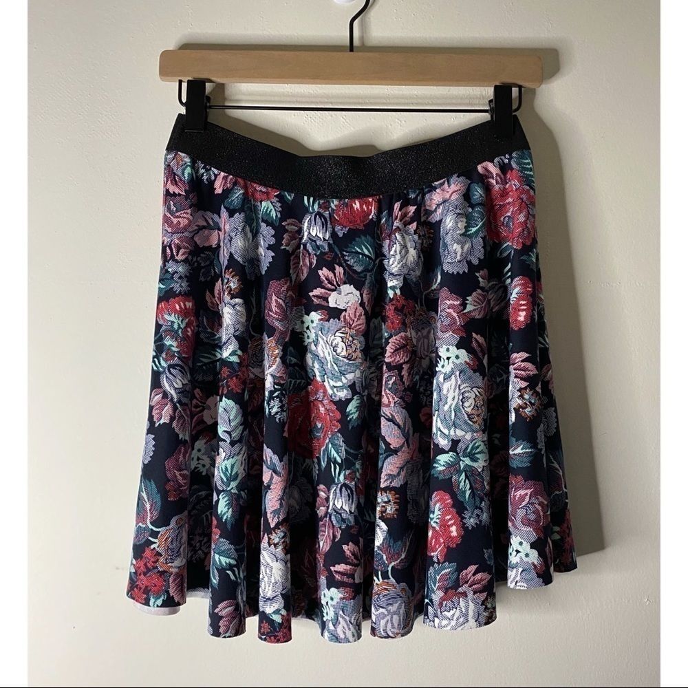 Kidpik Floral Elastic Waistband Skirt Size XL (14)